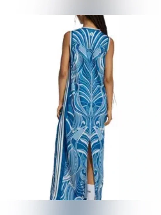 Adidas X Farm Rio Premium Dress blue and white L - Picture 3 of 6